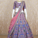 Sadhana Light Purple Rawsilk Lehenga Set
