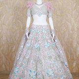 Aditi Grey Tulle Lehenga set