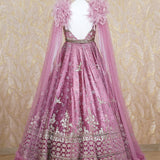 Noor Mauve Embroidered Gown