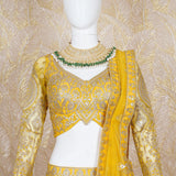 Janya Yellow Tulle Lehenga Set