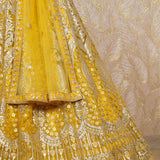 Janya Yellow Tulle Lehenga Set