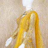 Janya Yellow Tulle Lehenga Set