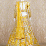 Janya Yellow Tulle Lehenga Set