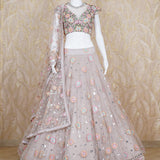 Iqra Dusty Pink Tulle Lehenga Set