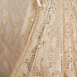Zivah Golden Cream Rawsilk Lehenga Set