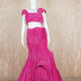 Erina The Pink Draped Evening Set
