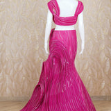 Erina The Pink Draped Evening Set