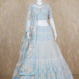 Ekiya Powder Blue Lucknowi Lehenga Set