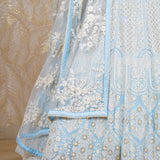 Ekiya Powder Blue Lucknowi Lehenga Set