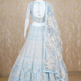 Ekiya Powder Blue Lucknowi Lehenga Set