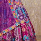 Ancy Purple Multi Banarasi Silk Lehenga Set