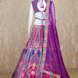 Ancy Purple Multi Banarasi Silk Lehenga Set