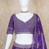 Vaani Purple Georgette Lehenga Set