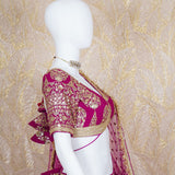Haniya Wine Georgette Lehenga Set