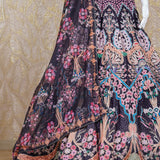 Amaya Multi Color Black Velvet Lehenga Set
