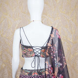 Amaya Multi Color Black Velvet Lehenga Set