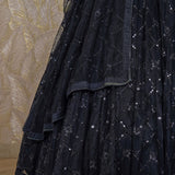 Aanya Black Tulle Lehenga Set