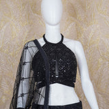 Aanya Black Tulle Lehenga Set