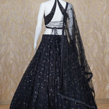 Aanya Black Tulle Lehenga Set