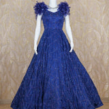 Arya Royal Blue Organza Gown