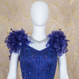 Arya Royal Blue Organza Gown