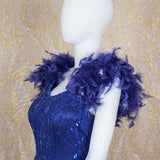 Arya Royal Blue Organza Gown