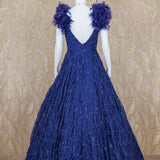 Arya Royal Blue Organza Gown