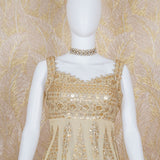 Perkha Golden Embroidered Gown