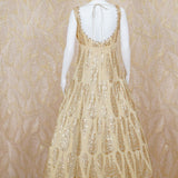 Perkha Golden Embroidered Gown