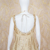 Perkha Golden Embroidered Gown