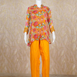 Ziona Yellow Printed Dress Set