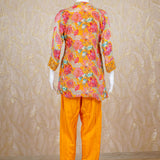 Ziona Yellow Printed Dress Set