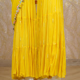 Vanessa Lemon Yellow Classy Sharara Saree