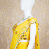 Vanessa Lemon Yellow Classy Sharara Saree