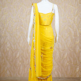 Vanessa Lemon Yellow Classy Sharara Saree