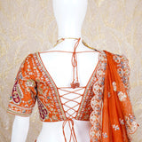Warhi Orange Rawsilk Lehenga Set