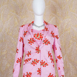 Sahana Baby Pink Rawsilk Blazer