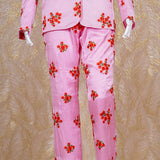 Sahana Baby Pink Rawsilk Blazer