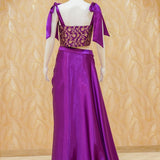 Diana Red Satin Drape Skirt