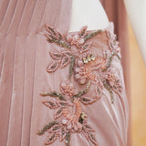 Zora Onion Pink Lycra Drape Gown