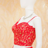 Diana Red Satin Drape Skirt