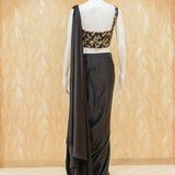 Anksha Black Drape Saree