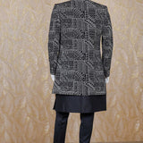 Nihal Black Embroidered Sherwani Set