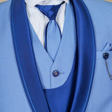 Owez Sky Blue Blazer Suit