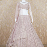 Deepa Dusty Pink Lehenga In Tulle