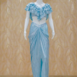 Sarah Blue Drape Skirt
