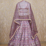 Celina Gold Multicolor Lehenga In Slub Silk