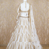 Ishani Ivory Georgette Lehenga Set