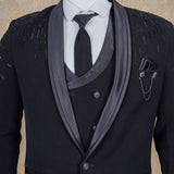 Aarsh Black Embroidered Blazer