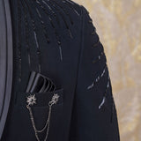 Aarsh Black Embroidered Blazer